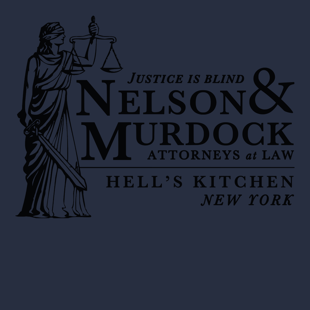 Nelson and Murdock Attorneys at Law T-Shirt NAVY