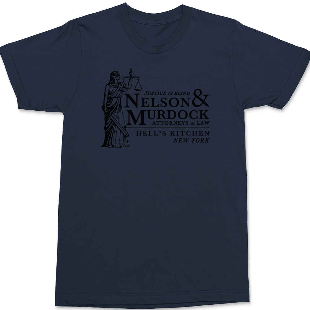 Nelson and Murdock Attorneys at Law T-Shirt NAVY