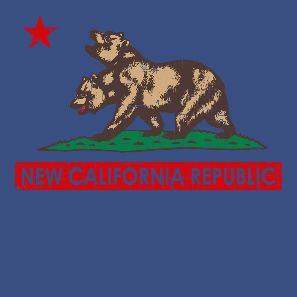 New California Republic T-Shirt BLUE