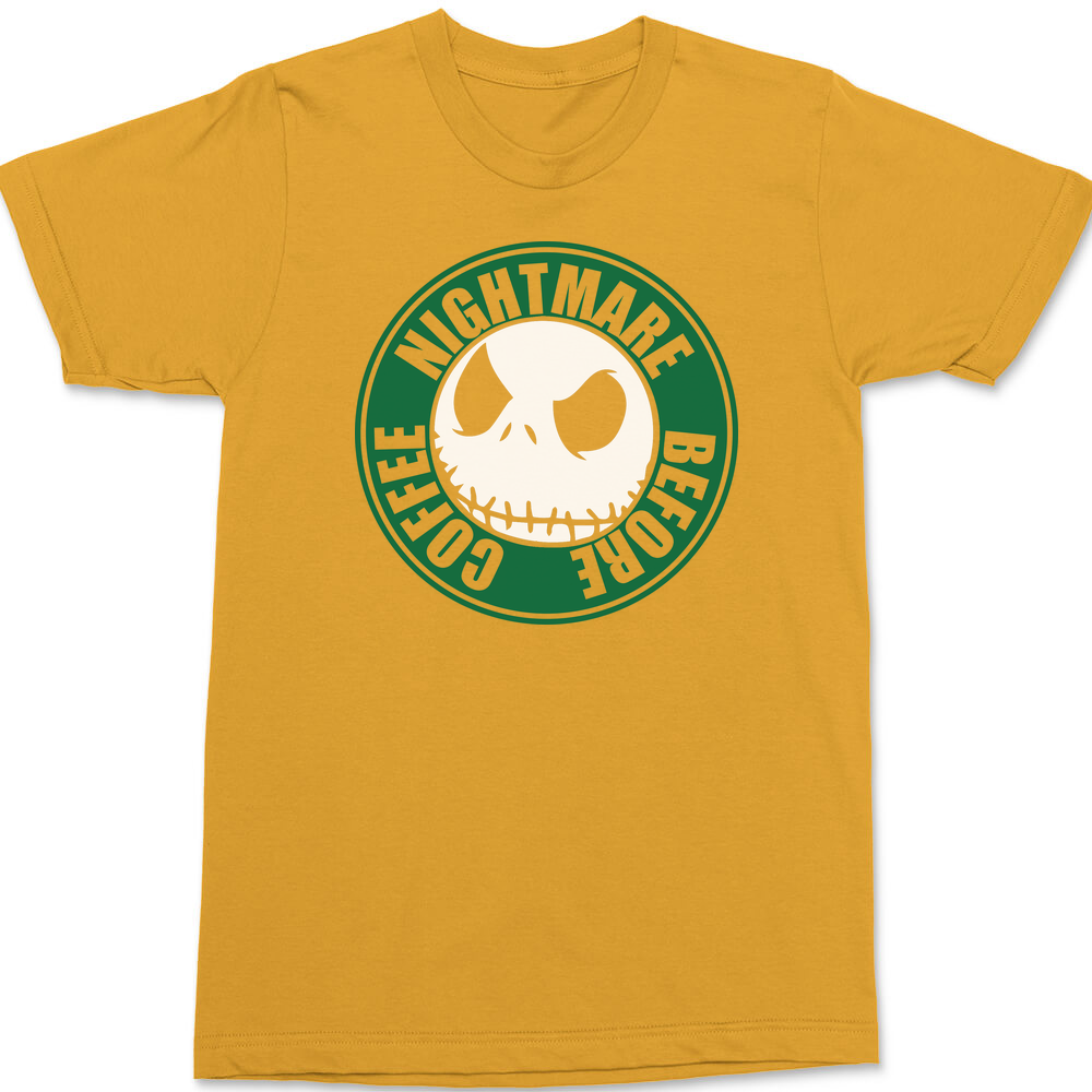 Nightmare Before Coffee T-Shirt GOLD