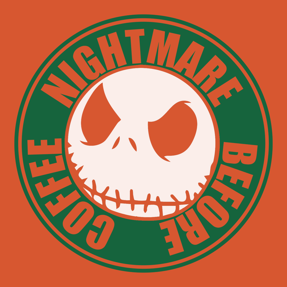 Nightmare Before Coffee T-Shirt ORANGE