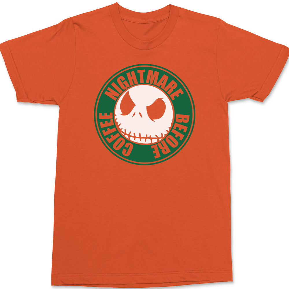 Nightmare Before Coffee T-Shirt ORANGE