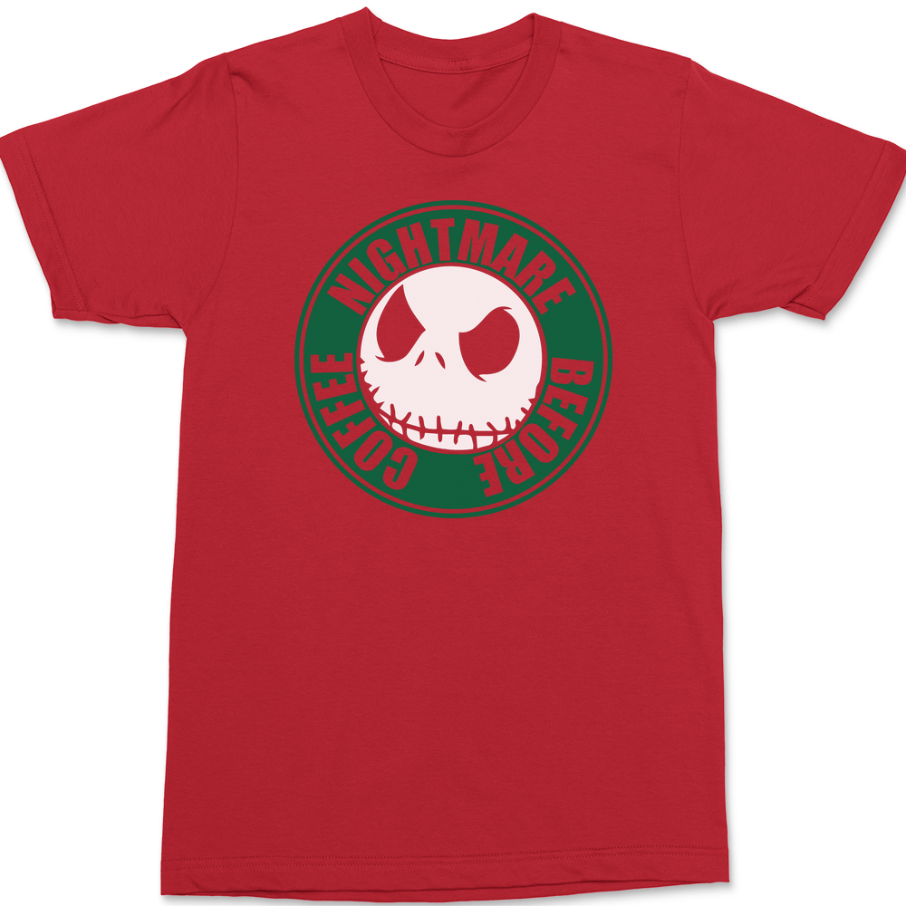 Nightmare Before Coffee T-Shirt RED