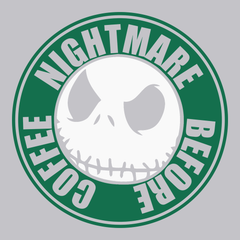 Nightmare Before Coffee T-Shirt SILVER