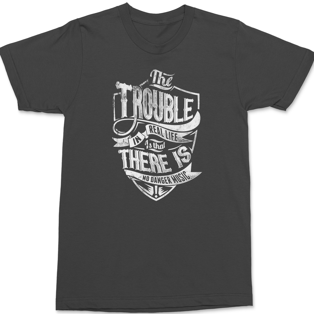 No Danger Music T-Shirt CHARCOAL