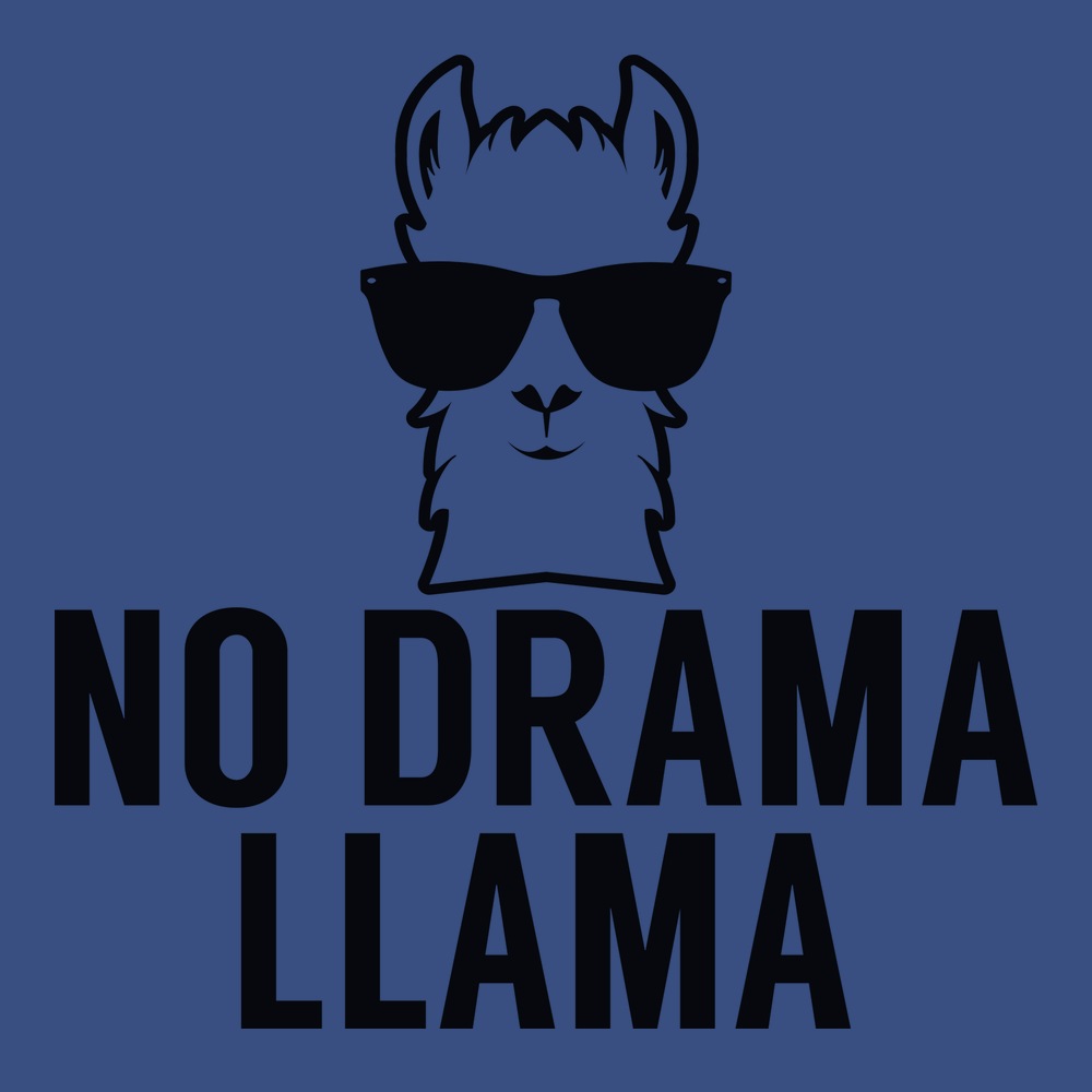 No Drama Llama T-Shirt BLUE