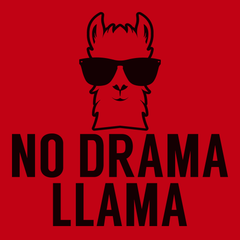 No Drama Llama T-Shirt RED
