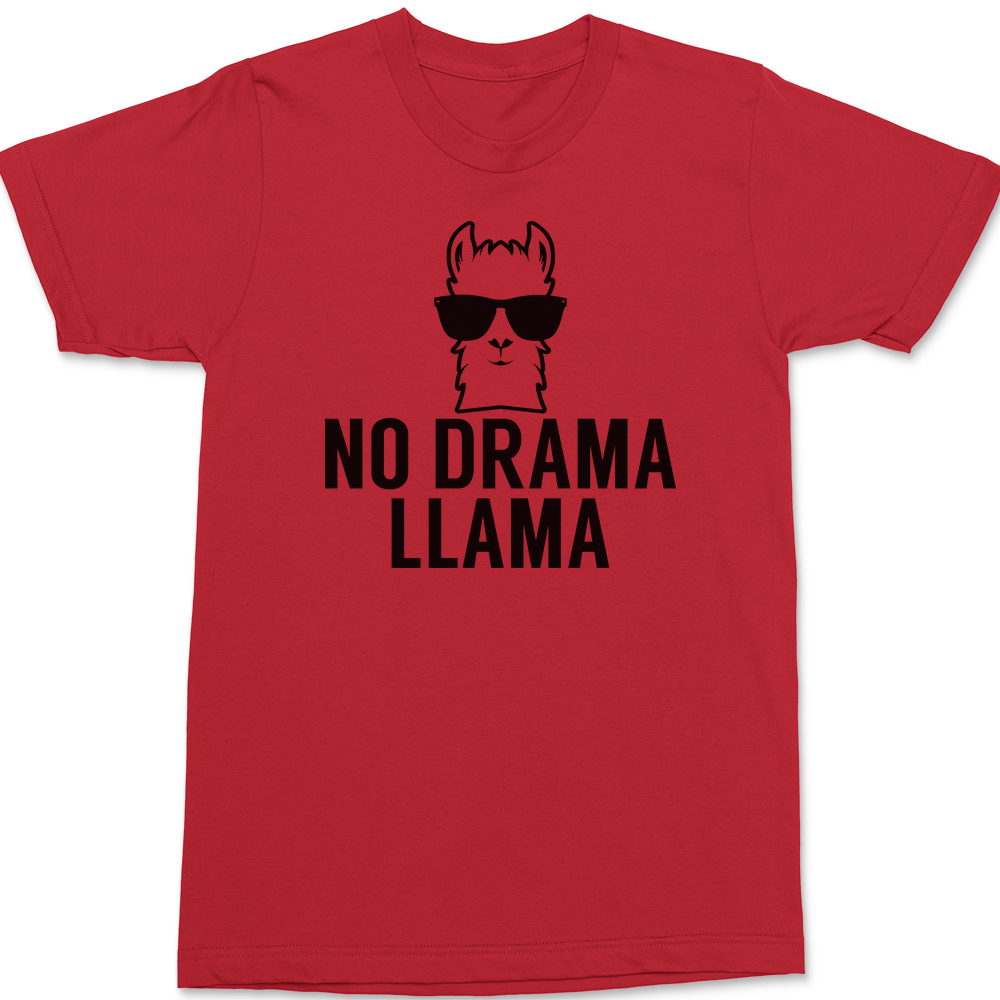No Drama Llama T-Shirt RED