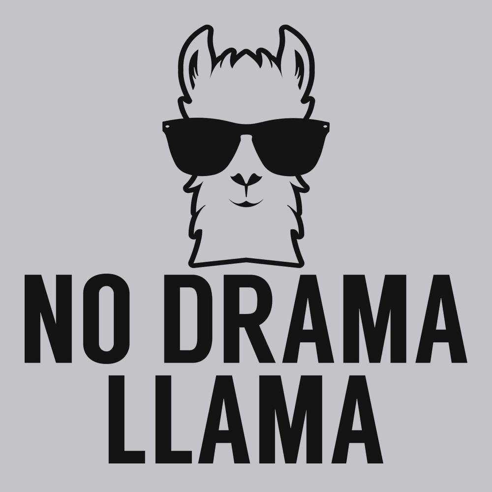 No Drama Llama T-Shirt SILVER
