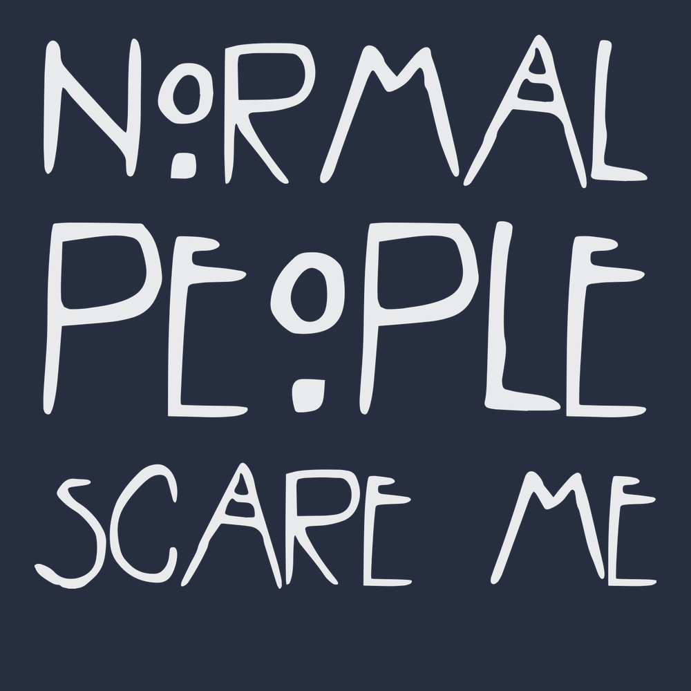 Normal People Scare Me T-Shirt NAVY