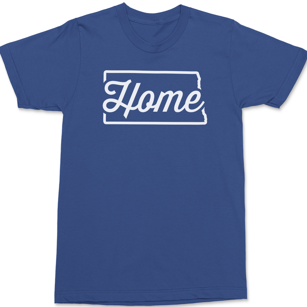 North Dakota Home T-Shirt BLUE