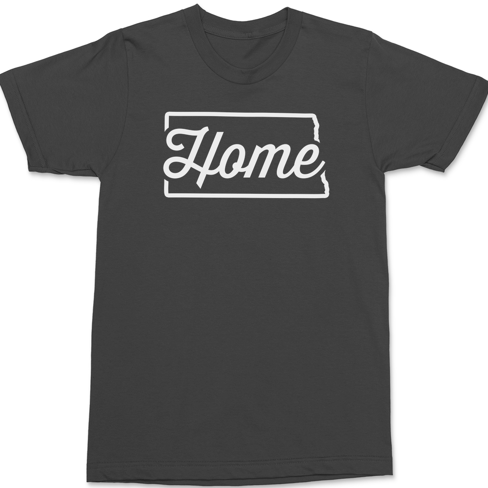 North Dakota Home T-Shirt CHARCOAL