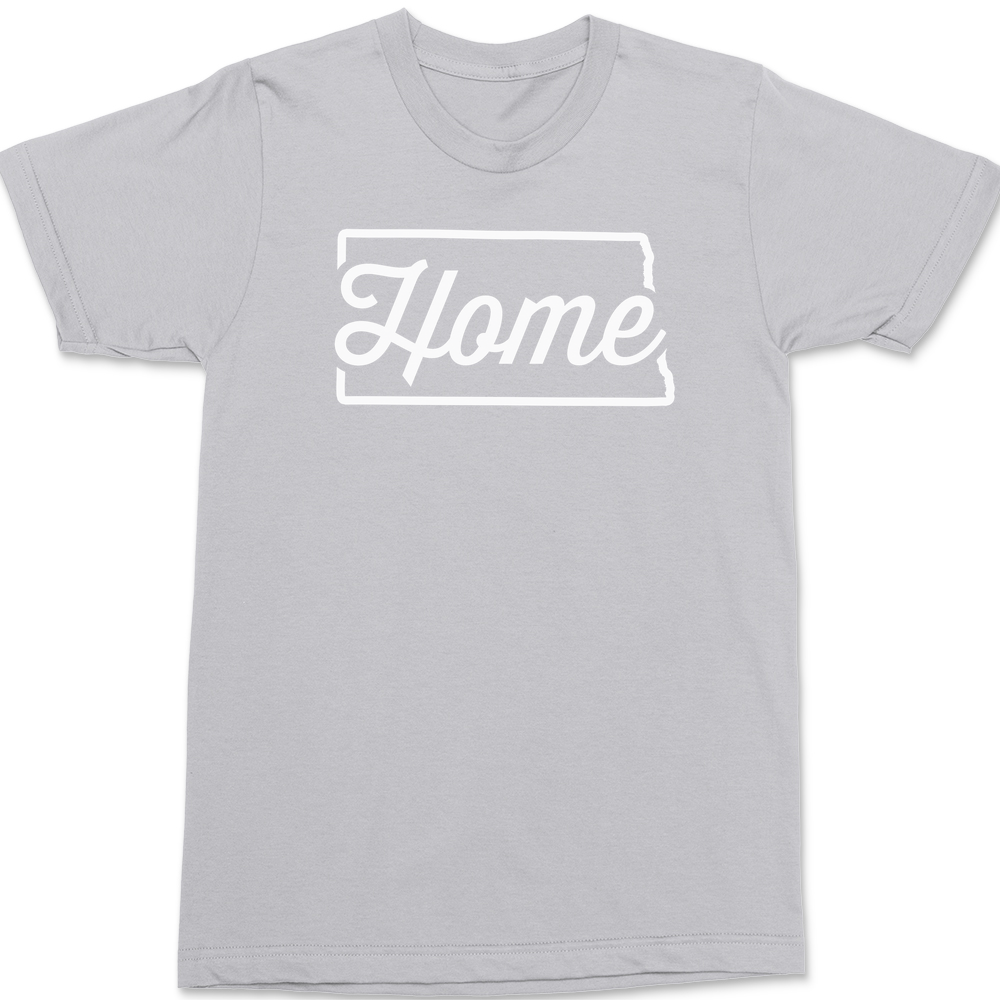 North Dakota Home T-Shirt SILVER