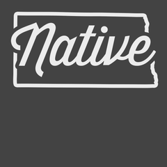 North Dakota Native T-Shirt CHARCOAL
