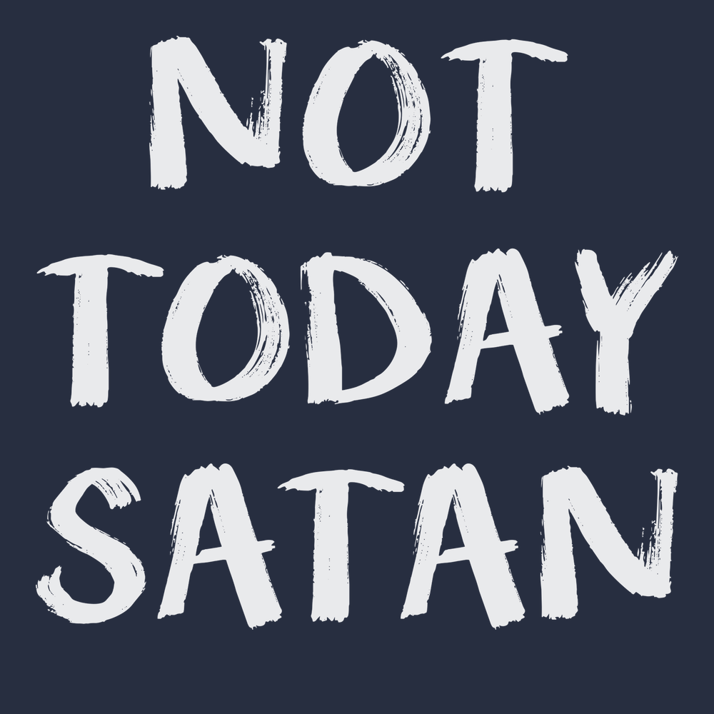 Not Today Satan T-Shirt NAVY