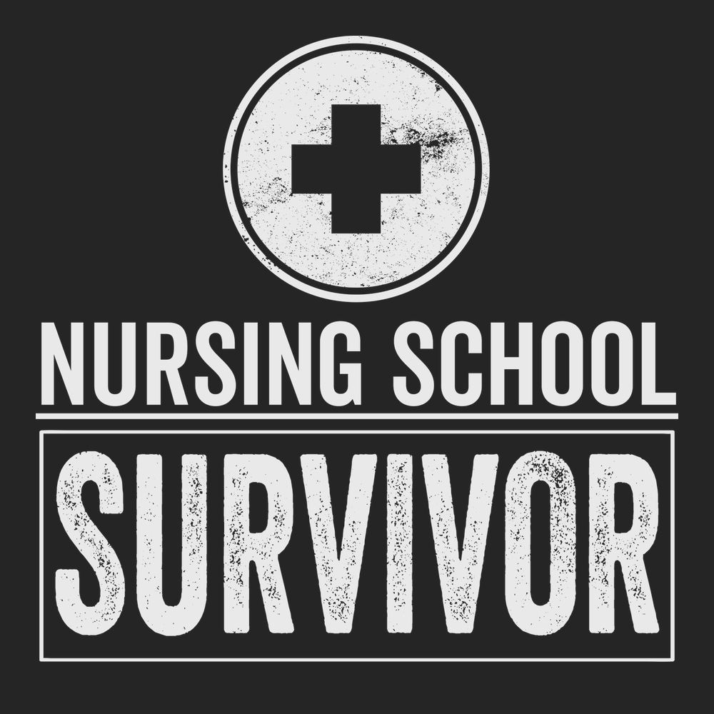 Nursing School Survivor T-Shirt BLACK