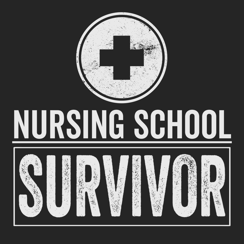 Nursing School Survivor T-Shirt BLACK