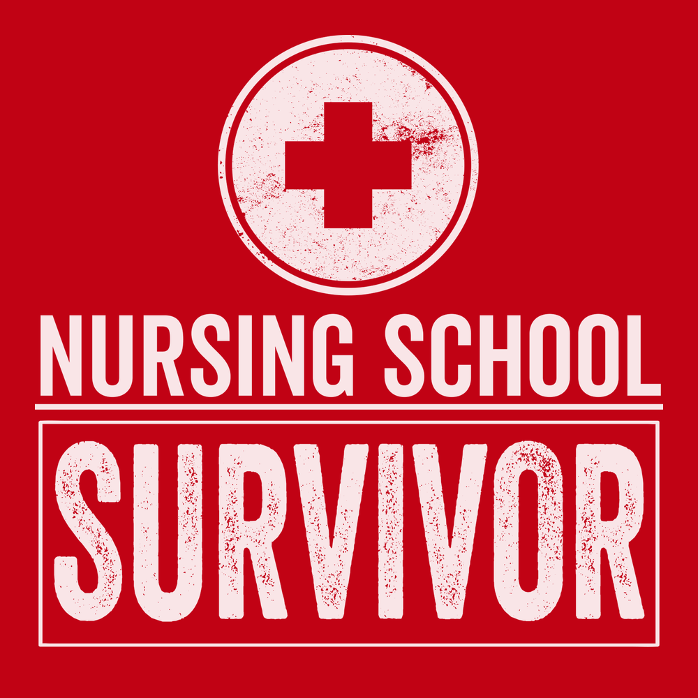 Nursing School Survivor T-Shirt RED