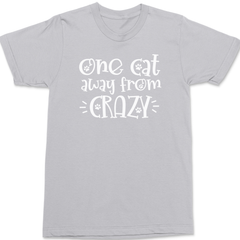 One Cat Away From Crazy T-Shirt SILVER