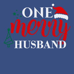 One Merry Husband T-Shirt BLUE