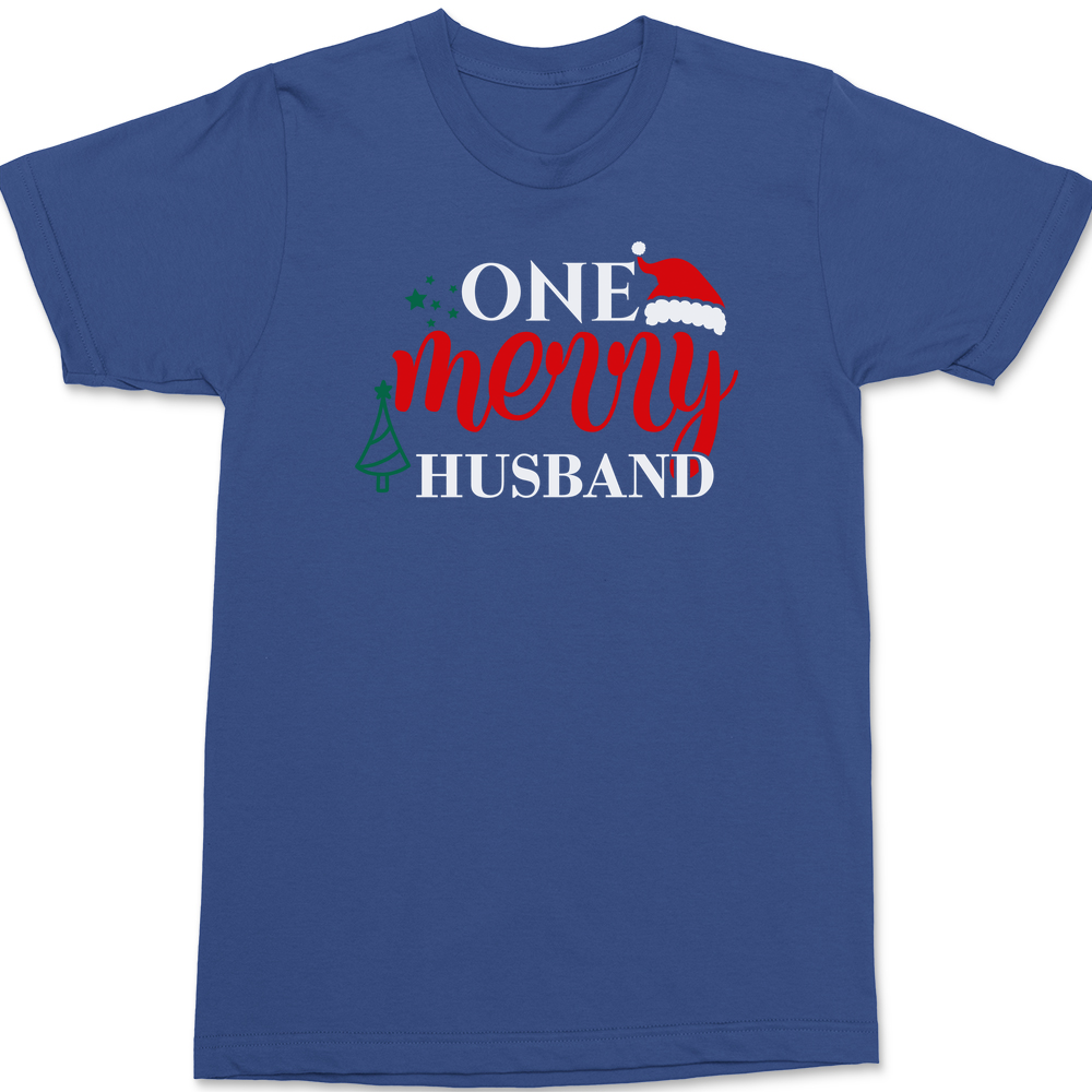 One Merry Husband T-Shirt BLUE