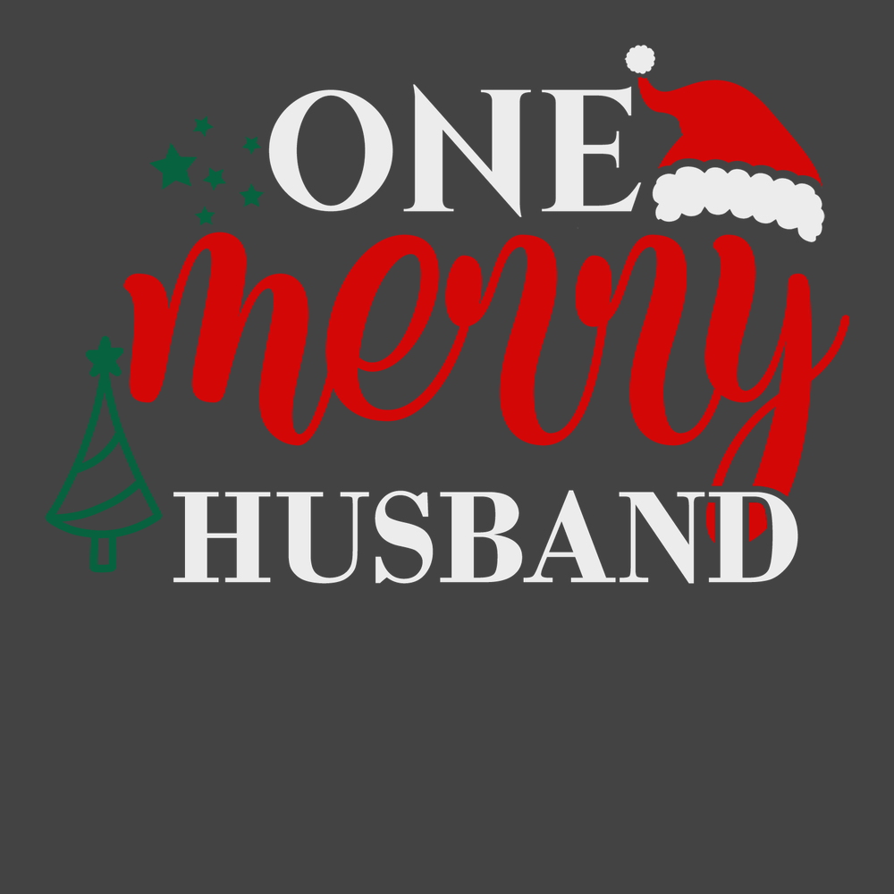 One Merry Husband T-Shirt CHARCOAL