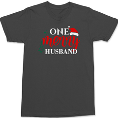One Merry Husband T-Shirt CHARCOAL