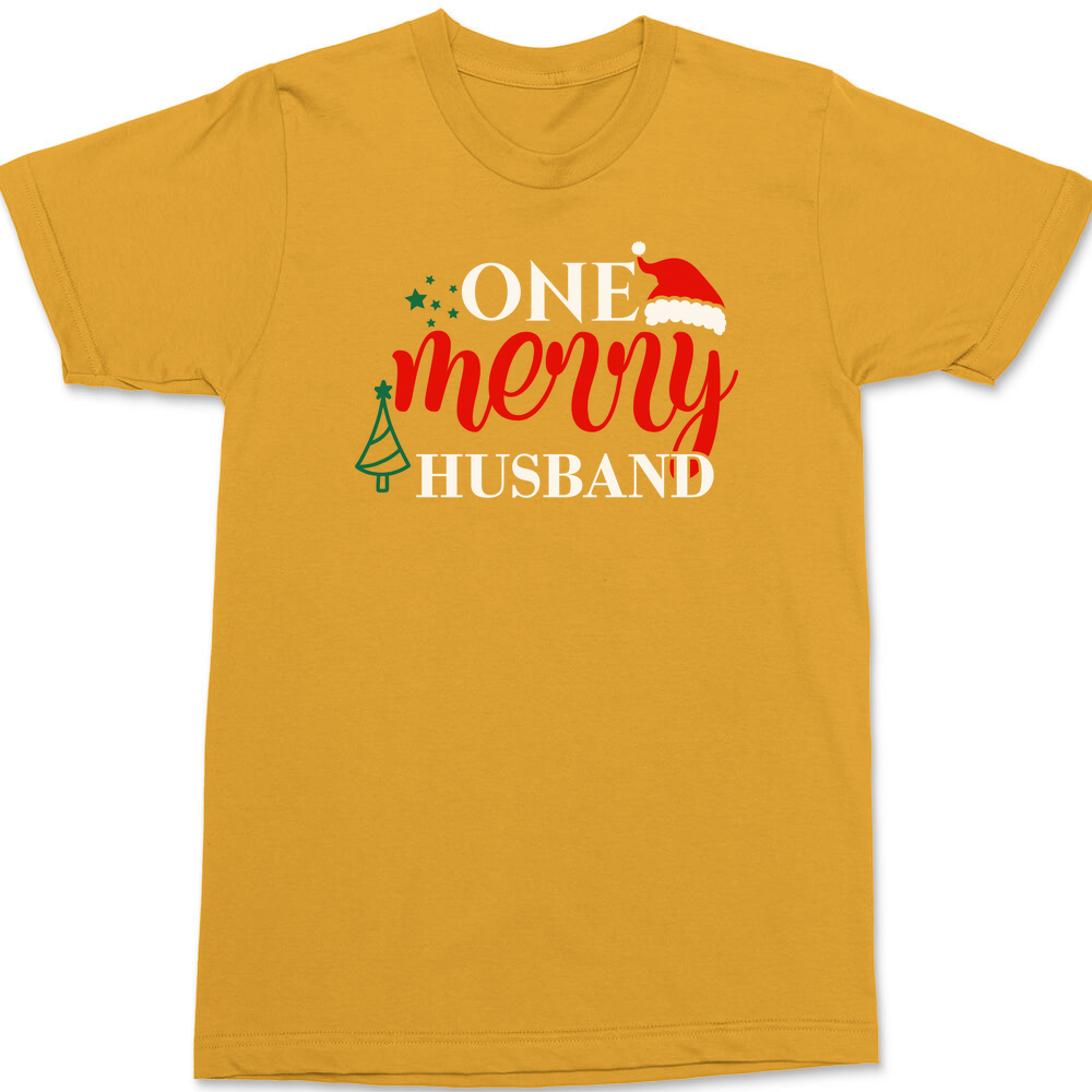 One Merry Husband T-Shirt GOLD