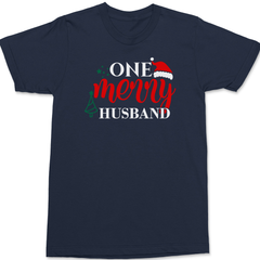 One Merry Husband T-Shirt NAVY