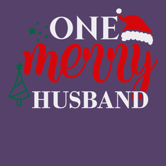 One Merry Husband T-Shirt PURPLE