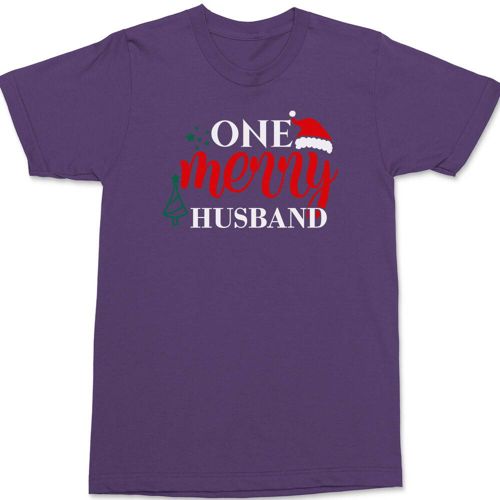 One Merry Husband T-Shirt PURPLE
