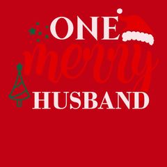 One Merry Husband T-Shirt RED
