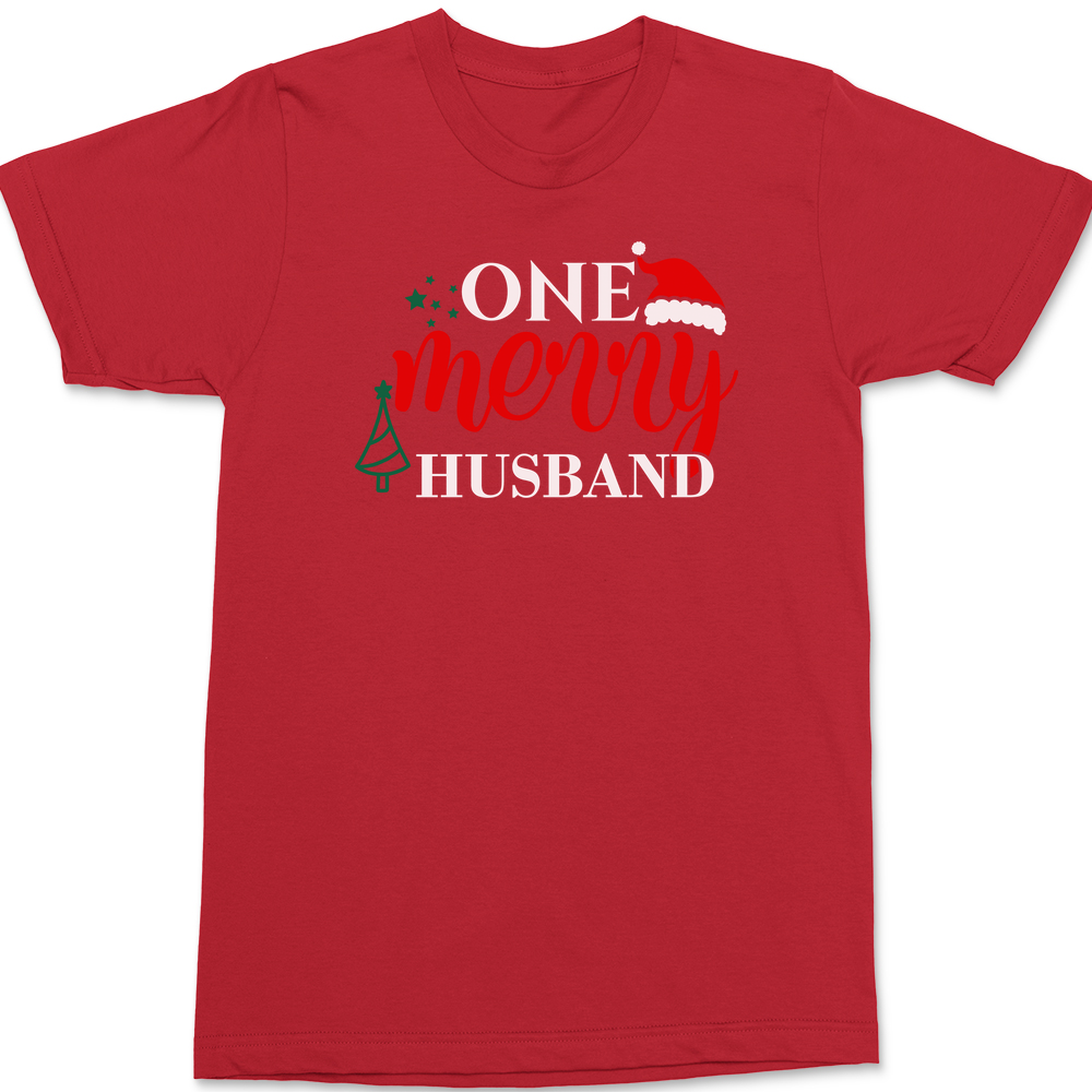 One Merry Husband T-Shirt RED