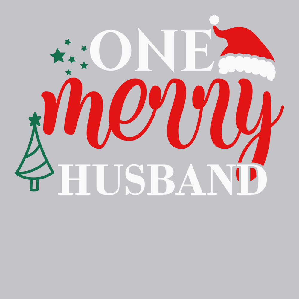 One Merry Husband T-Shirt SILVER