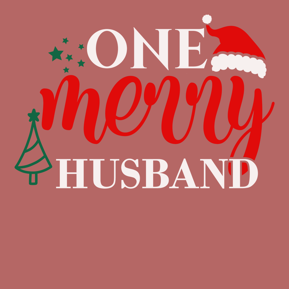 One Merry Husband T-Shirt TERRACOTTA