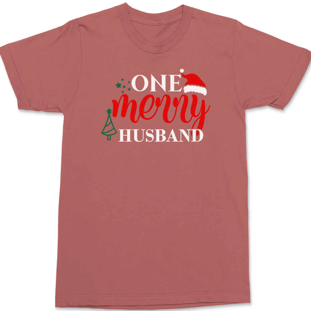 One Merry Husband T-Shirt TERRACOTTA