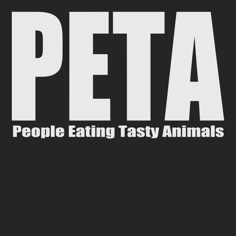 PETA People Eating Tasty Animals T-Shirt BLACK