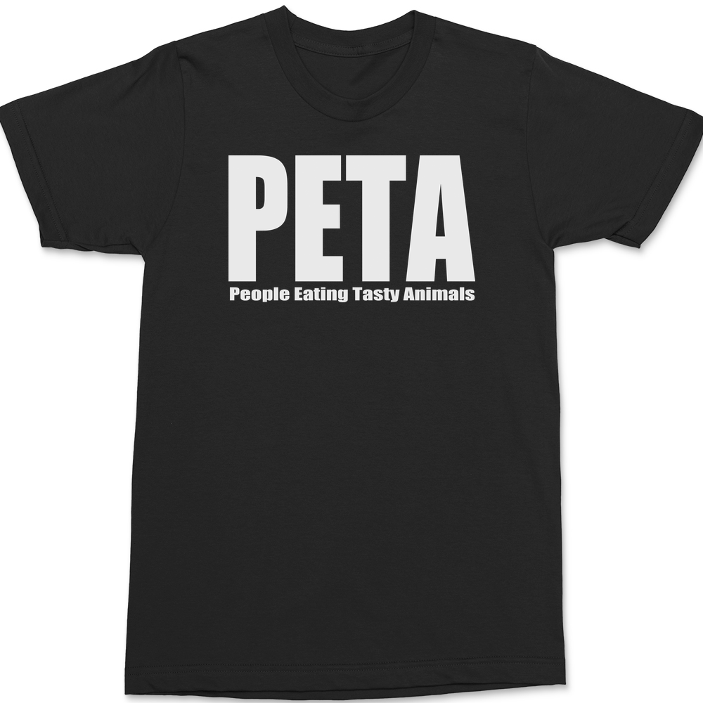 PETA People Eating Tasty Animals T-Shirt BLACK