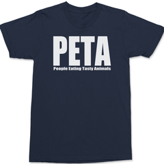 PETA People Eating Tasty Animals T-Shirt NAVY