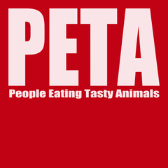 PETA People Eating Tasty Animals T-Shirt RED