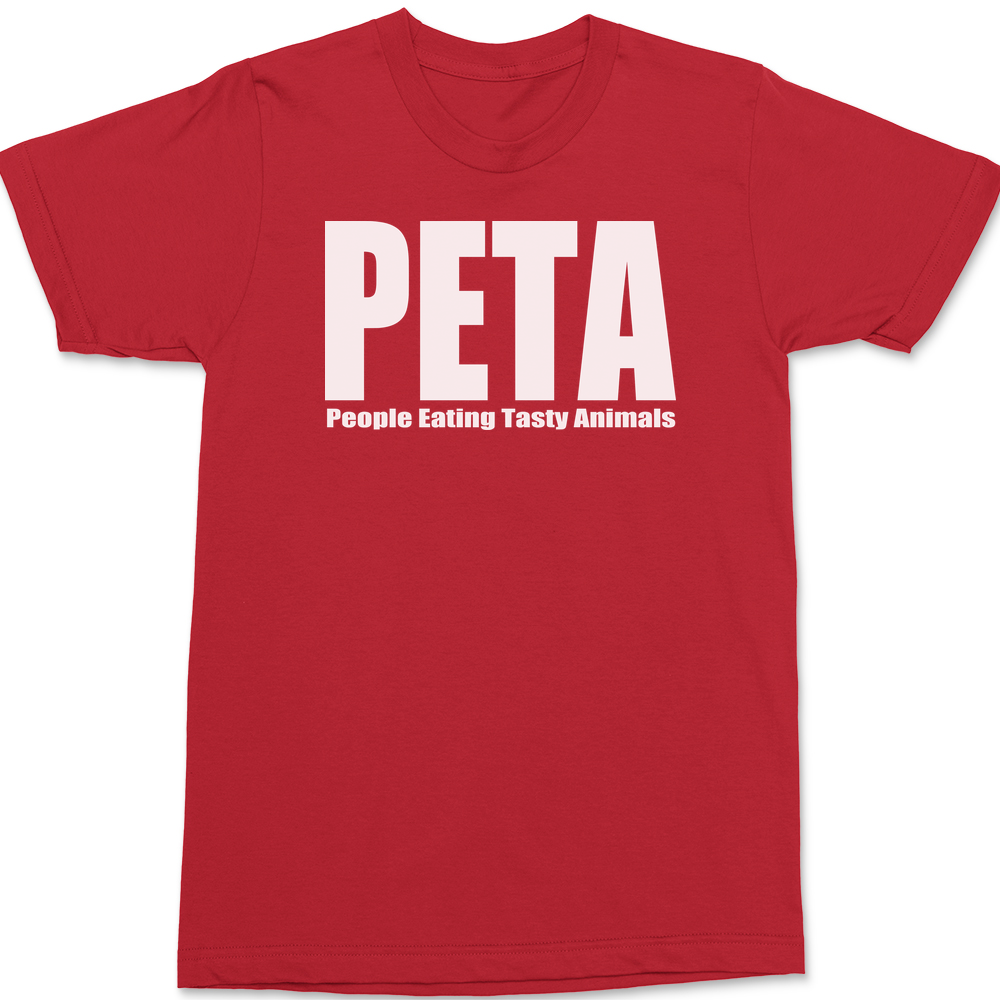 PETA People Eating Tasty Animals T-Shirt RED