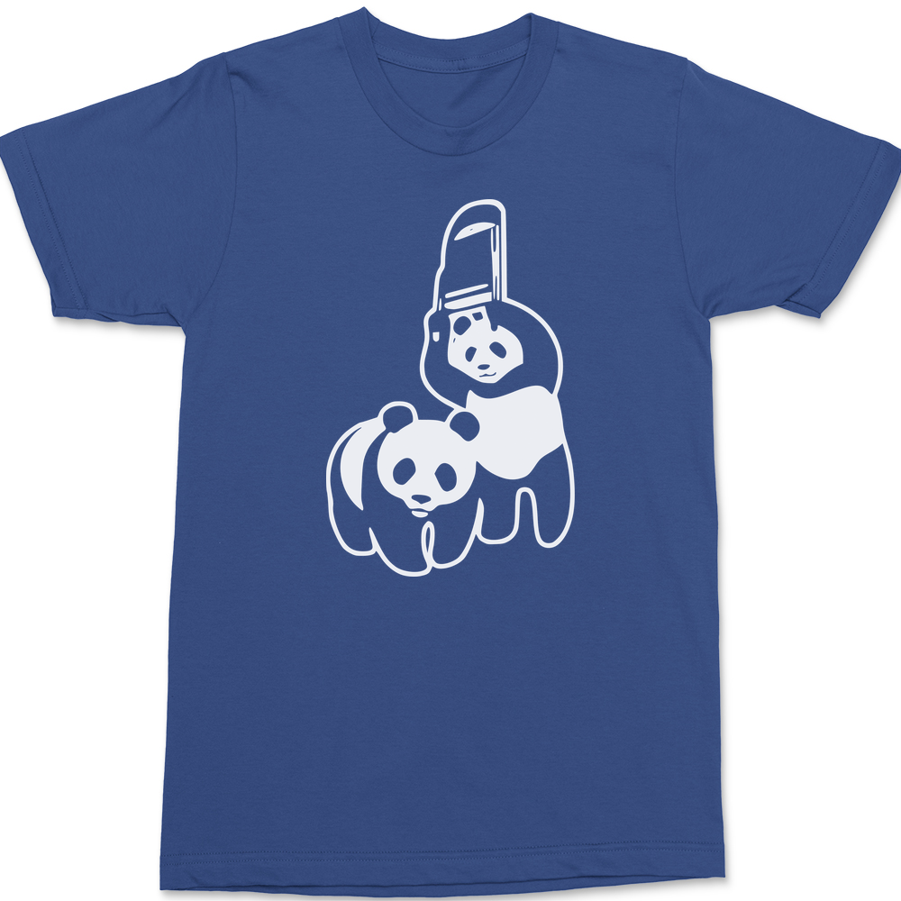 Panda Wrestling T-Shirt BLUE