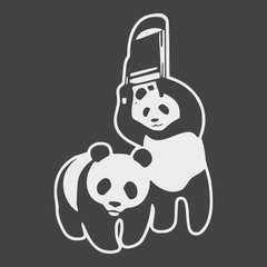 Panda Wrestling T-Shirt CHARCOAL