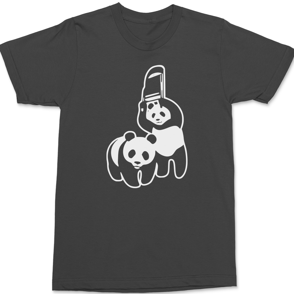 Panda Wrestling T-Shirt CHARCOAL