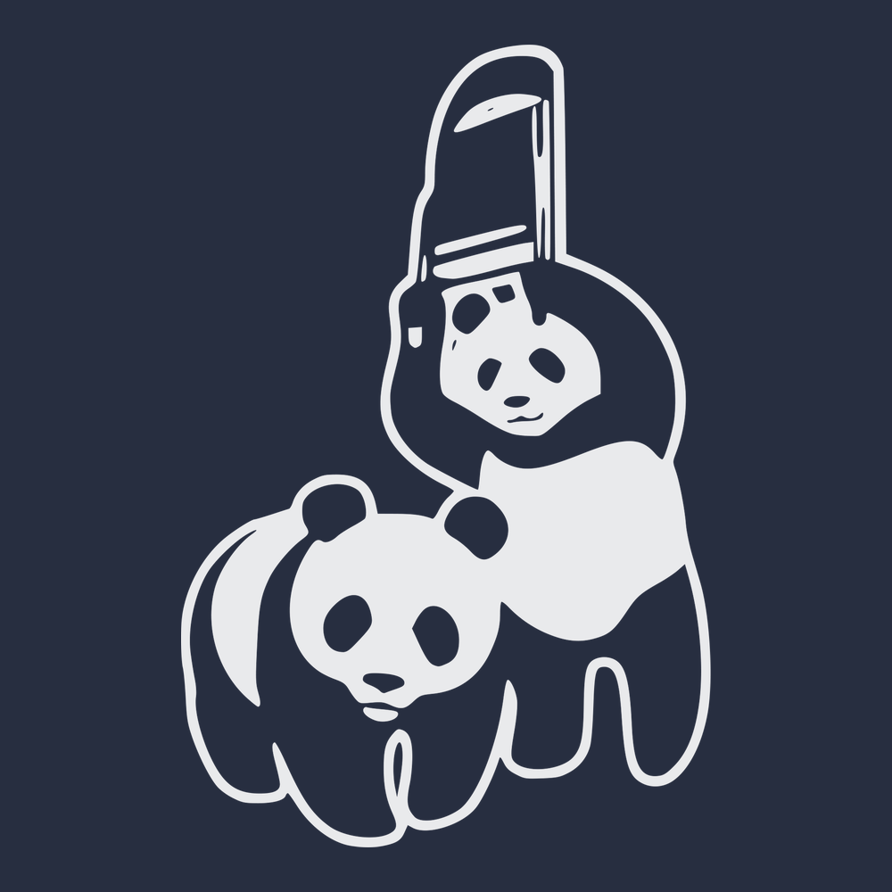Panda Wrestling T-Shirt NAVY