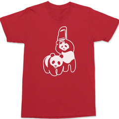 Panda Wrestling T-Shirt RED