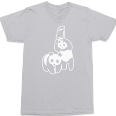 Panda Wrestling T-Shirt SILVER