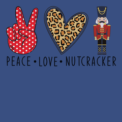 Peace Love Nutcracker T-Shirt BLUE