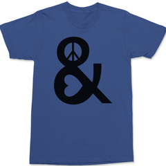 Peace and Love T-Shirt BLUE