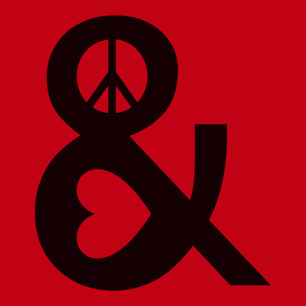 Peace and Love T-Shirt RED